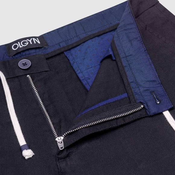 OLGYN Men’s Slim Fit Black Bermuda Shorts - Picture 3 of 5